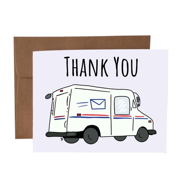 Thank You Mail Carrier Card | Greeting Card Blank Inside