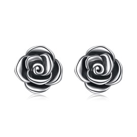 POPLYKE Daisy Earrings Sunflower Earrings 925 Sterling Silver Flower Stud Earrings Daisy Jewellery, Sterling Silver, Created Cubic Zirconia