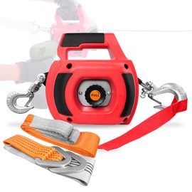 YATOINTO Portable Drill Winch 1000 LB Pulling Capacity with 40 Feet Alloy Steel Wire Rope | Hand Winch with Sling Strap & D Rings Tie Down Strap for Dragging