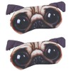 Animal Graphic Eye Mask 3 Bulldogs, 1 Pack, 2 Pieces / 동물 그래픽 안대 3 불독, 1개입, 2개