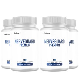 Pelican Vitamins Nerveguard Premium- Brain & Nerve Support- 4 Bottles- 240 Capsules