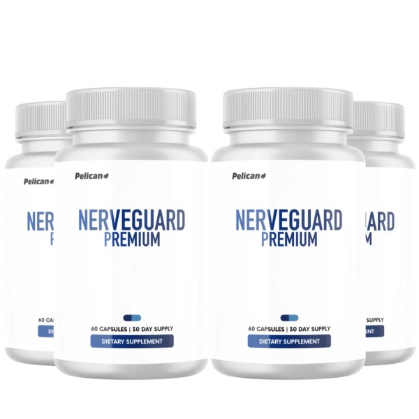 Pelican Vitamins Nerveguard Premium- Brain & Nerve Support- 4 Bottles-