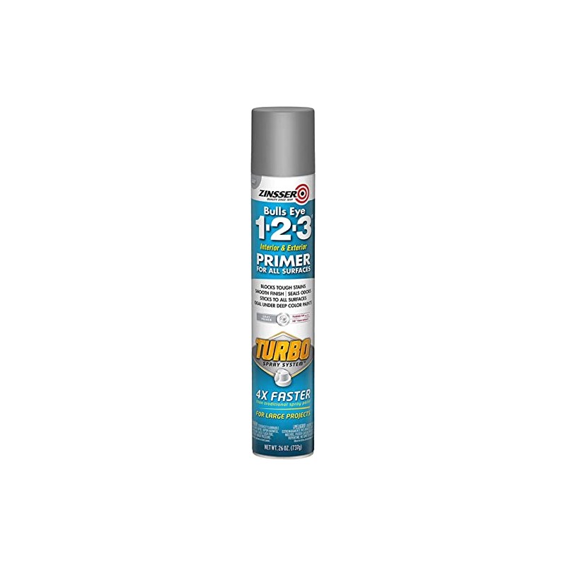 26 oz Zinsser 343748 Gray Bulls Eye 1-2-3 Interior and