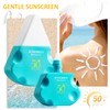 3PCS Moisturizing Sunscreen SPF 50+ PA+++,Travel Size Sunblock,Non-Greasy Waterproofing Sunscreen