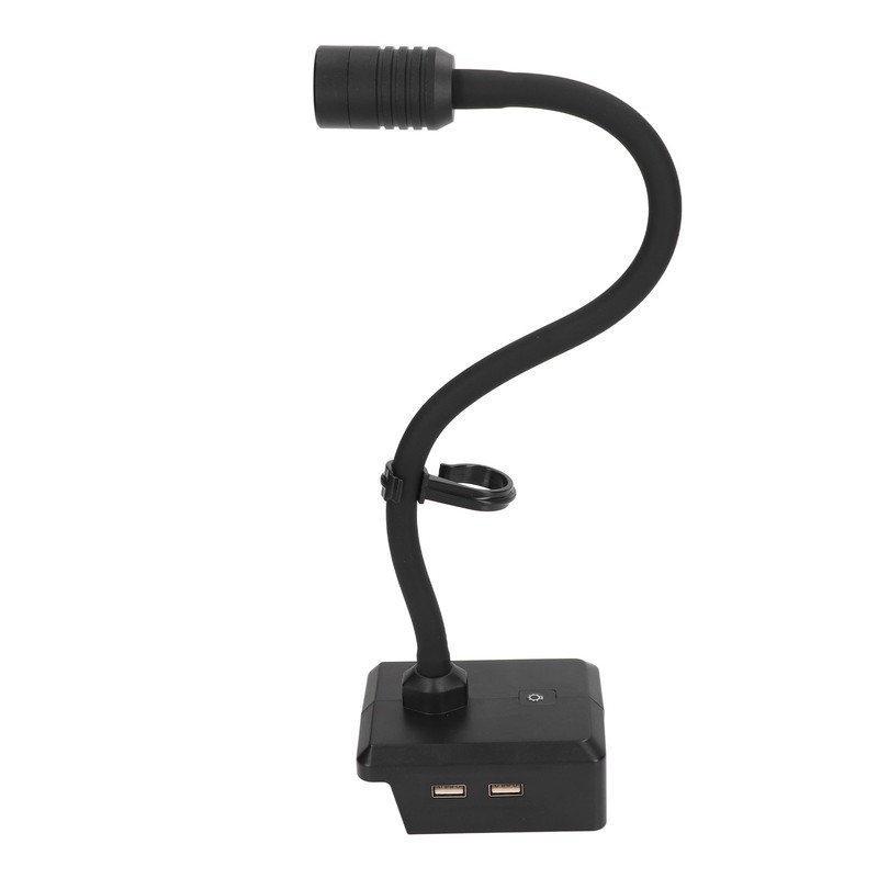 Gooseneck Work Light LED Cordless Lamp Rechargeable 2 USB Ports