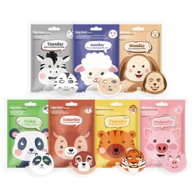 TEIHWAL 7PCS Kids Face Mask Set Spa Treatment Facial Mask for Kids, Moisturizing Spa Party Facial Mask Skincare Set