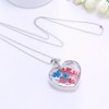 Feilok Classic Heart-Shaped Blue and Red Dried Flowers Transparent Crystal