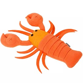MATCHI Juguete Interactivo de Peluche en Forma de Langosta: Juguetes para Perro de Estimulación de Olfato y Entrenamiento de IQ para Perros y Gatos, Espacio para Premios para Perro, Peluche Olfativo con Silbato Chillón