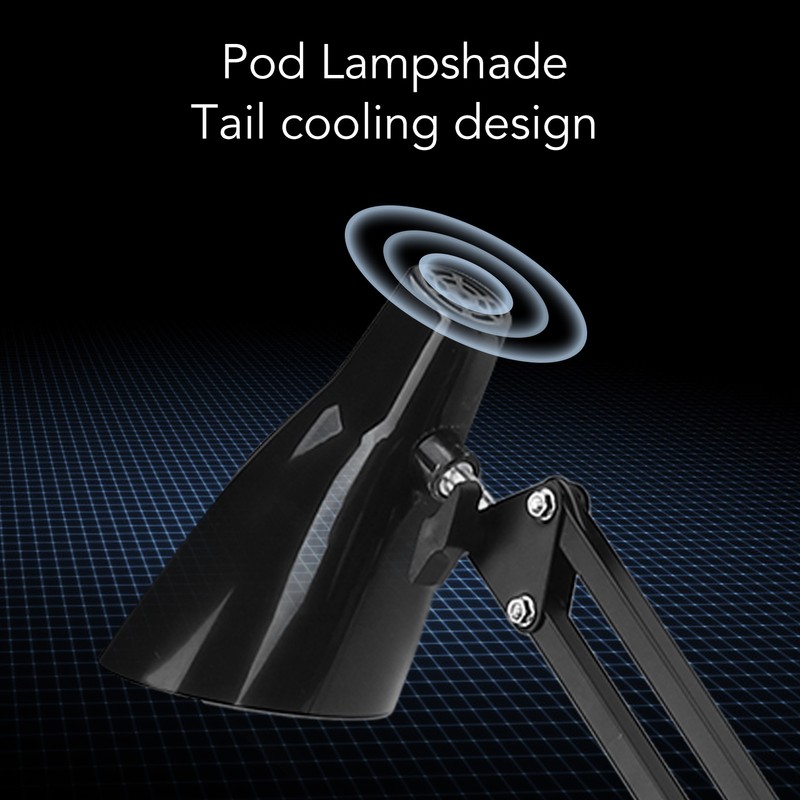 Swing Arm Desk Light with Clamp USB 3 Lighting 10