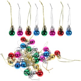 SEWACC Pack of 24 Christmas Baubles Mini Glitter Baubles Mini Christmas Tree Decoration Baubles for Holiday Wedding Party Decoration (Mixed Colours)