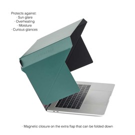 Philbert Design - 4 in 1 Laptop Screen Shade Slim Hood: Sun Protection | Privacy | Heat Protection | Contrast Enhancement. 15"/16" Laptops - Universal, Lightweight and Simple. Patent D790551 - Green