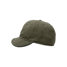 RUNQIU Men's Hat, Work Cap, UV Protection, Work, Outdoors, Mountain Climbing, Camping, Short Brim, Cotton, Solid, Summer, Spring, armygre, 56 to 60 cm
