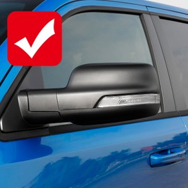 Autophoton for Dodge Ram 1500 TRX 2021-2023 Carbon Fiber Black Side Door Mirror Cover Trim 2pcs Car Accessories