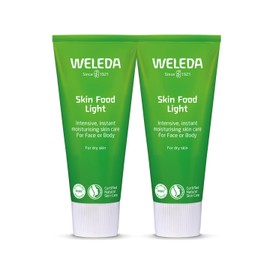 Weleda Skin Food Light Twin Pack, Dry Skin Moisturiser, Moisturising Cream & Primer, Face & Body, For Men & Women, Multiple Uses, 100% Certified Natural, Organic, 2 x 75ml