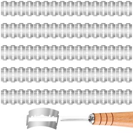Ptwola 80 Pieces Bread Lame Blades Stainless Steel Bread Scoring Blade Tool French Dough Breads Baking Scorer Refill Professional Sourdough Razor Knife for Baker Gifts Breads Craft Design Making