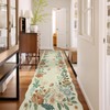 Lahome Floral Hallway Runner Rug Non Slip, 2'6''x10' Washable Runner
