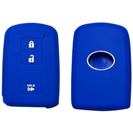 Silicone Key Fob Cover Case for Toyota Tacoma: 3 Buttons Key Fob Cover Remote for Toyota Prius C V Land Cruiser Tacoma Tundra 2012-2023, Key Fob Replacement HYQ14FBA 89904-0E091 89904-0E090 (Blue)