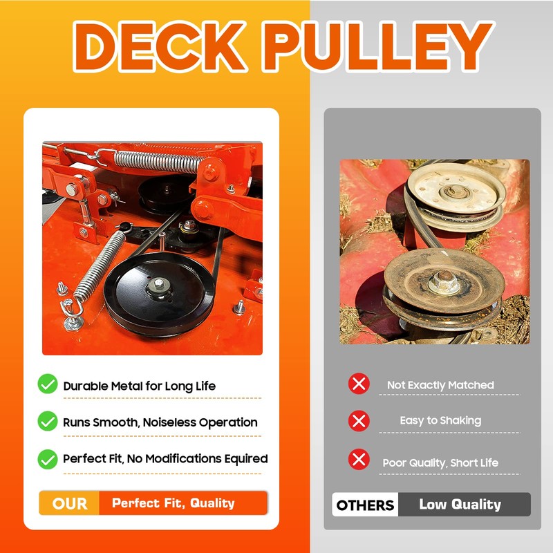 604219 Flat Idler Pulley Fit for Hustler Raptor 42" 52",