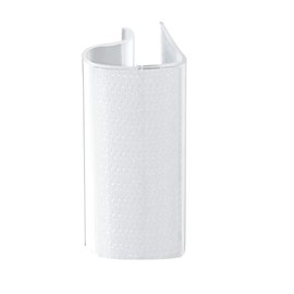 Restaurantware Table Tek 2.5 x 1 Inch Table Skirt Clips 10 Hook & Loop Stage Skirting Clips - Fits 3/4 - 1 Inch Table Edges Great For Weddings And Banquets Clear Plastic Tablecloth Clips