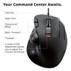 ELECOM EX-G Trackball Mouse, Wired, Thumb Control, Sculpted Ergonomic Design,