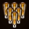 LED Dimmable Edison Light Bulbs 4W, 2200K-2400K Warm White (Amber