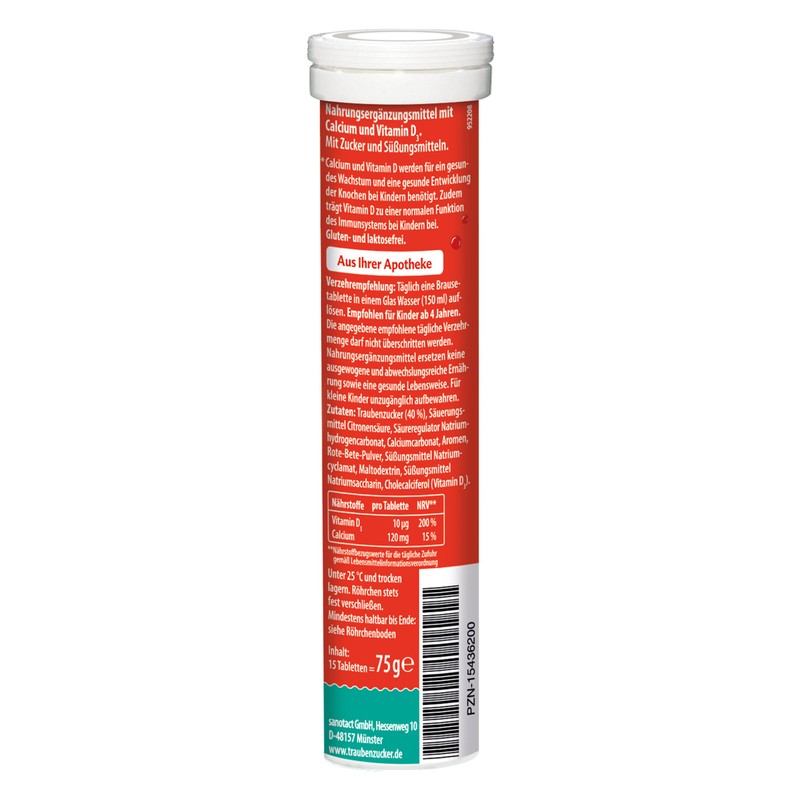 intact Löwenstark Effervescent (15 Pieces) with Strawberry Flavour, Effervescent Tablets