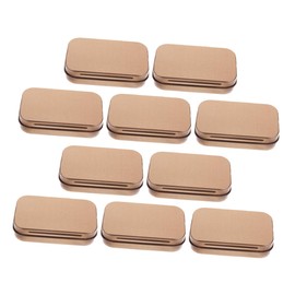 FUNOMOCYA 10pcs Storage Tin Box Candy Jars with Lids Jewelry Craft Storage Earring Storage Tin Tiny Tins Small Tins Small Tin Containers Mini Tins with Lids Metal Tin Golden Tinplate
