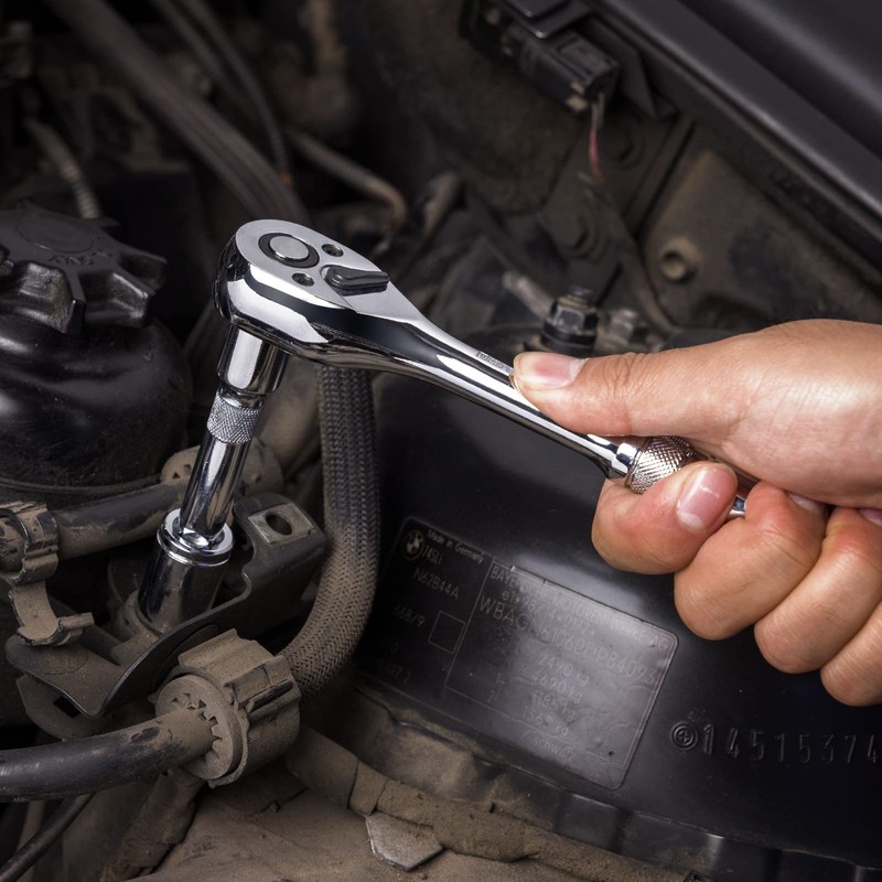 DURATECH 3-Piece Ratchet Set, 1/4", 3/8", 1/2", 72-Tooth with Quick-Release