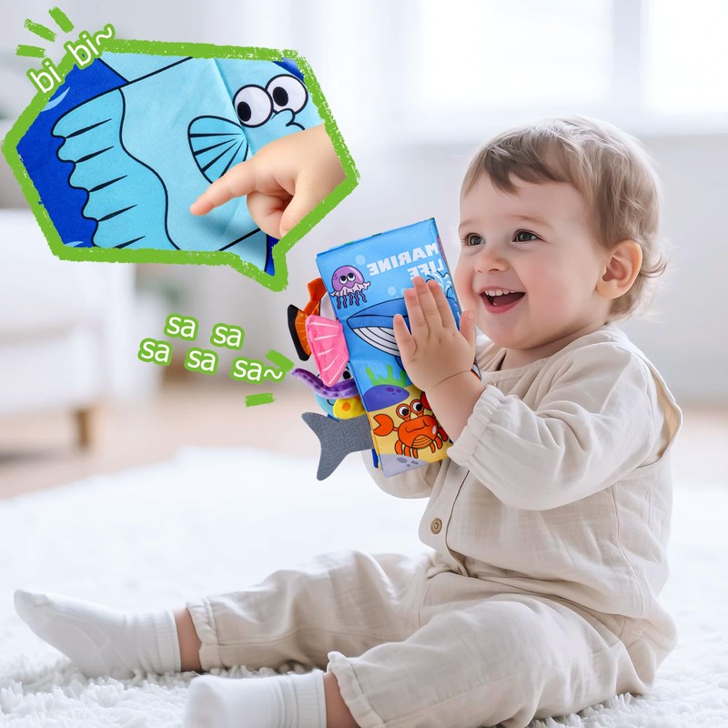 Libro de tela de animales oceánicos