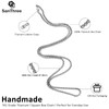 SanThree Pure Titanium Necklace for Men 3mm Square Rolo Chain,