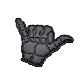 Shaka Hang Loose PVC Patch Compatible with Velcro Funny Patches (Blackout Subdued)
