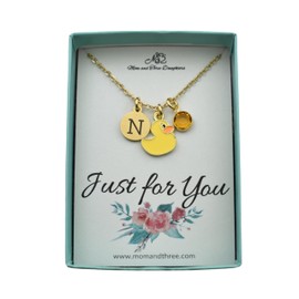 Duck Necklace. Little Girls Jewelry. Rubber Ducky. Duck Gifts. Little girl gift.