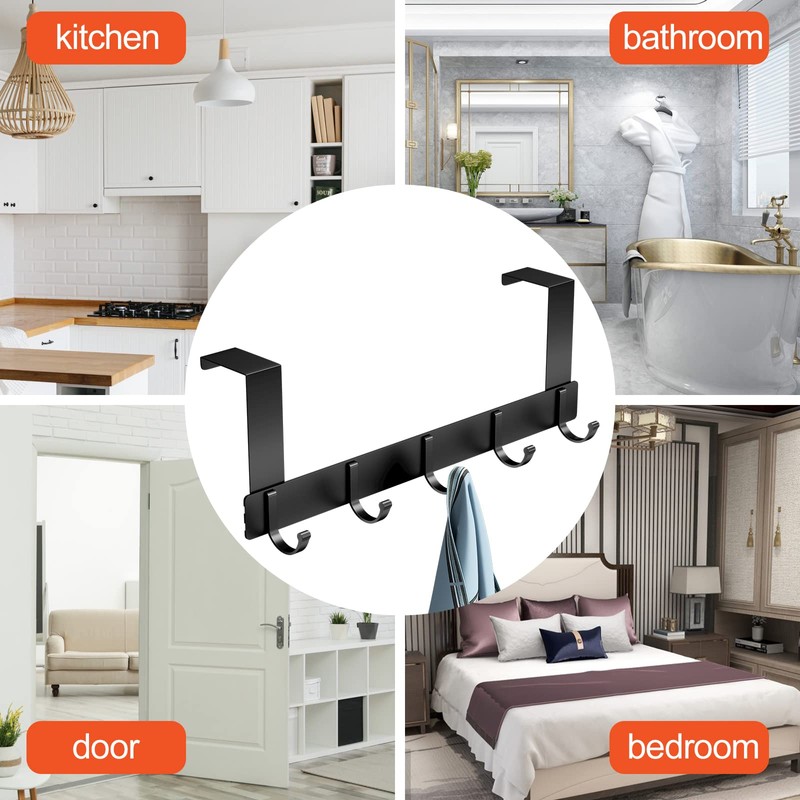 Newaner Door Coat Rack with 5 Hooks, Coat Hooks for