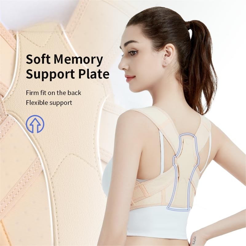 Posture Corrector for Women and Men: Adjustable & Breathable Upper