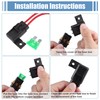 X AUTOHAUX 2 Set Inline Fuse Holder Waterproof Blade Style