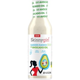 Skinnygirl Sugar Free Gluten Free Avocado Oil Salad Dressing, Garden Ranch, 11.5 Ounce (Pack of 6)
