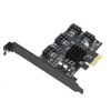 SATA3.0 to PCI E Expansion Card Black ABS 4 Port