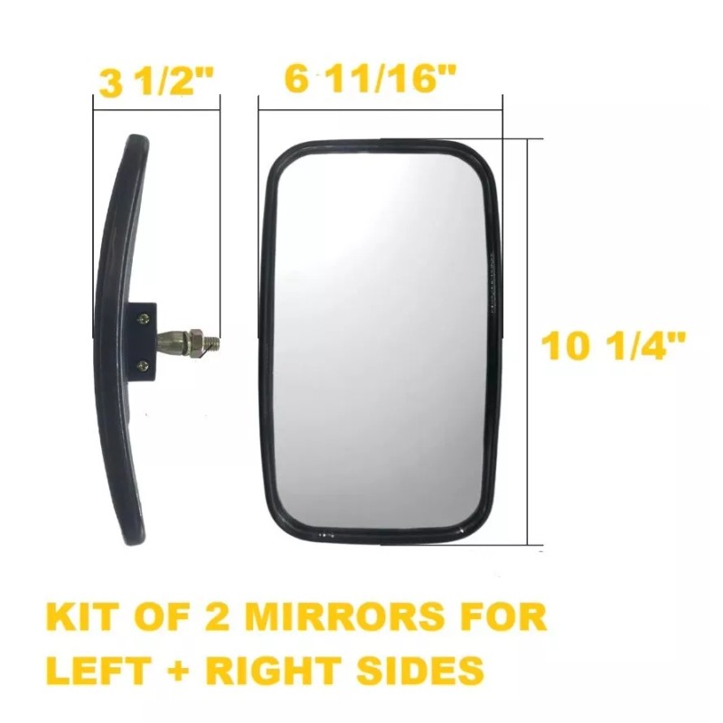 TAIWAN LOADER TRACTOR FORKLIFT SIDE MIRRORS 10 1/4" X 6