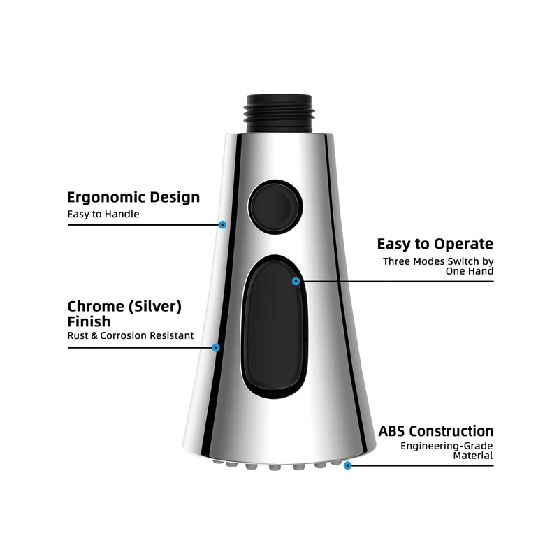 Hibbent Kitchen Faucet Head Replacement, Pull Down Kitchen Spray Head