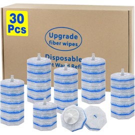 30 Count Toilet Wand Refills for Clorox, Disposable Toilet Wand Refill Compatible with Clorox ToiletWand Clean System, Upgrade Fiber Bowl Cleaner Brush for Closestool Cleaning.（not included brush rod）