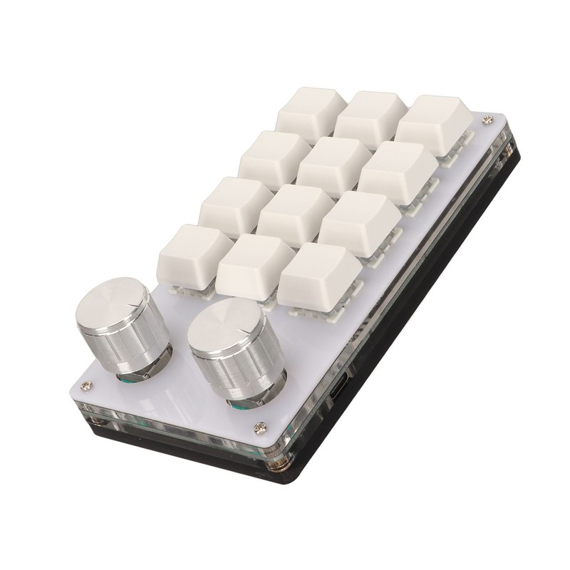 Mini 12 Key Keypad with 2 Knob Blue Switch DIY