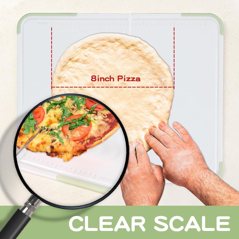 Multi-Functional Foldable Cutting Board with Measurement Markings, Non-Slip Surface &