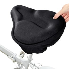 Melphoe Waterproof Bicycle Saddle Cover, Super Cushion, Shock Absorption, Bicycle (Black)