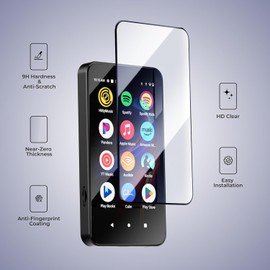 innioasis G5 MP3 Player Tempered Glass Screen Protector, 9H Hardness Scratch Resistant with Oleophobic Coating, Anti Fingerprint Bubble Free, Includes Easy Installation Kit, 3 Pack
