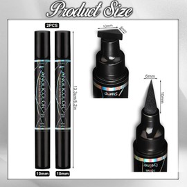 Double Head Eyeliner Stamp, Wing Tip Pen, Rotating Eyeliner Waterproof, Eyeliner Black, Smudge Resistant, Natural, Durable, Quick Drying, for Parties, Travel, Workdays, Weddings