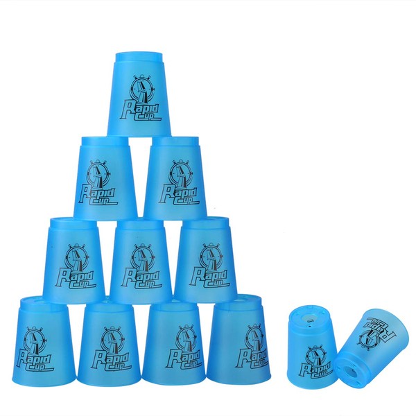Quick Stacks Cups, 12 PC of Sports Stacking Cups Speed Training Game(Blue)
