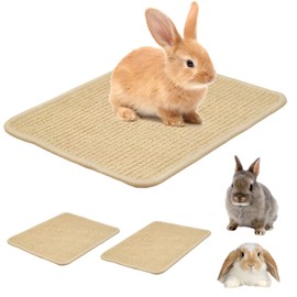 2 Stück Kratzmatte Für Kaninchen, Natürliche Sisal Kratzmatte Für Kleintiere, Natürliches Kaninchen Käfig Sisal Einlagen, Kaninchen Kratzmatte, Sisalteppich Für Kaninchen, Hamster, Katze(30 * 40CM)