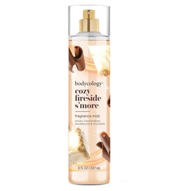 Bodycology Long-Lasting Fragrance Body Mist, Cherry Blossom, 8 fl oz:_Cozy Fireside S'more_8 Fl Oz (Pack of 1)