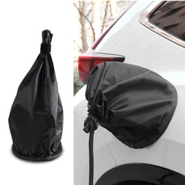 Diamall 1 PC EV Charger Plug Port Cover, Outdoor Rain Sun UV Snow Dust All-Weather Protection, Ma-gnetic EV Charger Port Cover, Car Charging Accessories for Most Electric Vehicles (Black)