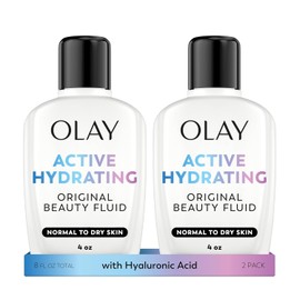 Olay Active Hydrating Beauty Fluid Lotion, 4.0 fl oz (Pack of 2)